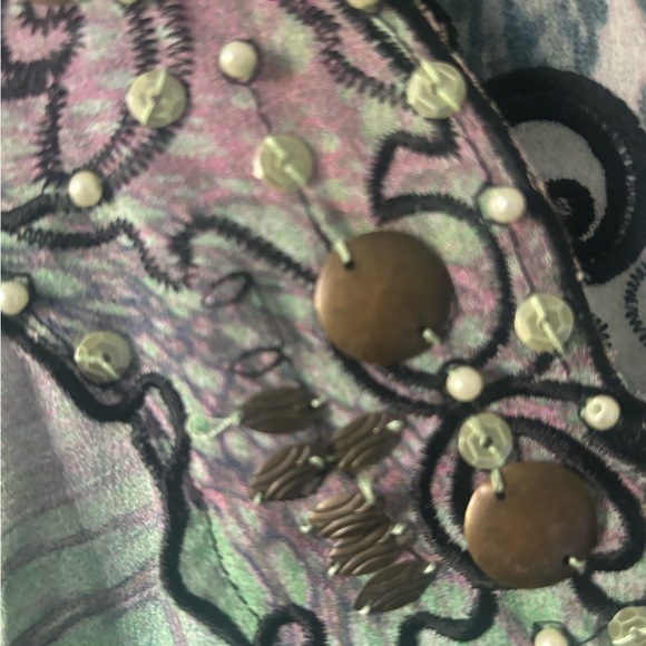 Sienna Rose sheer tunic tank Size Medium multicolor. - Picture 4 of 9